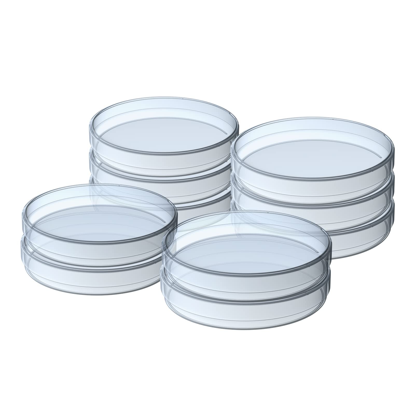 10 Pack Sterile Thick Plastic Petri Dishes with Lid, 90mm Dia – No Agar