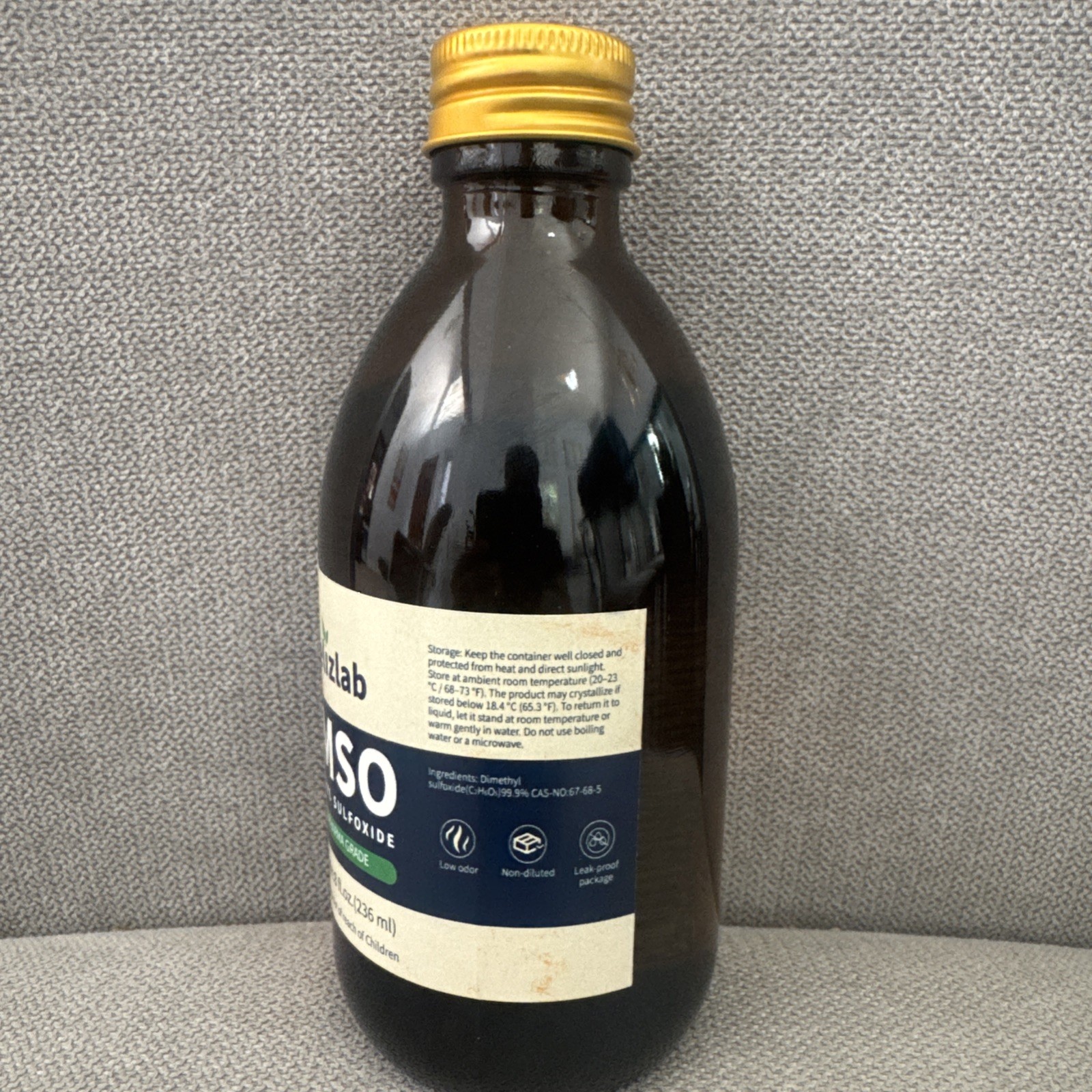 DMSO Liquid 99.9% Pure (Dimethyl Sulfoxide), 8 fl oz, Undiluted, Low Odor,…