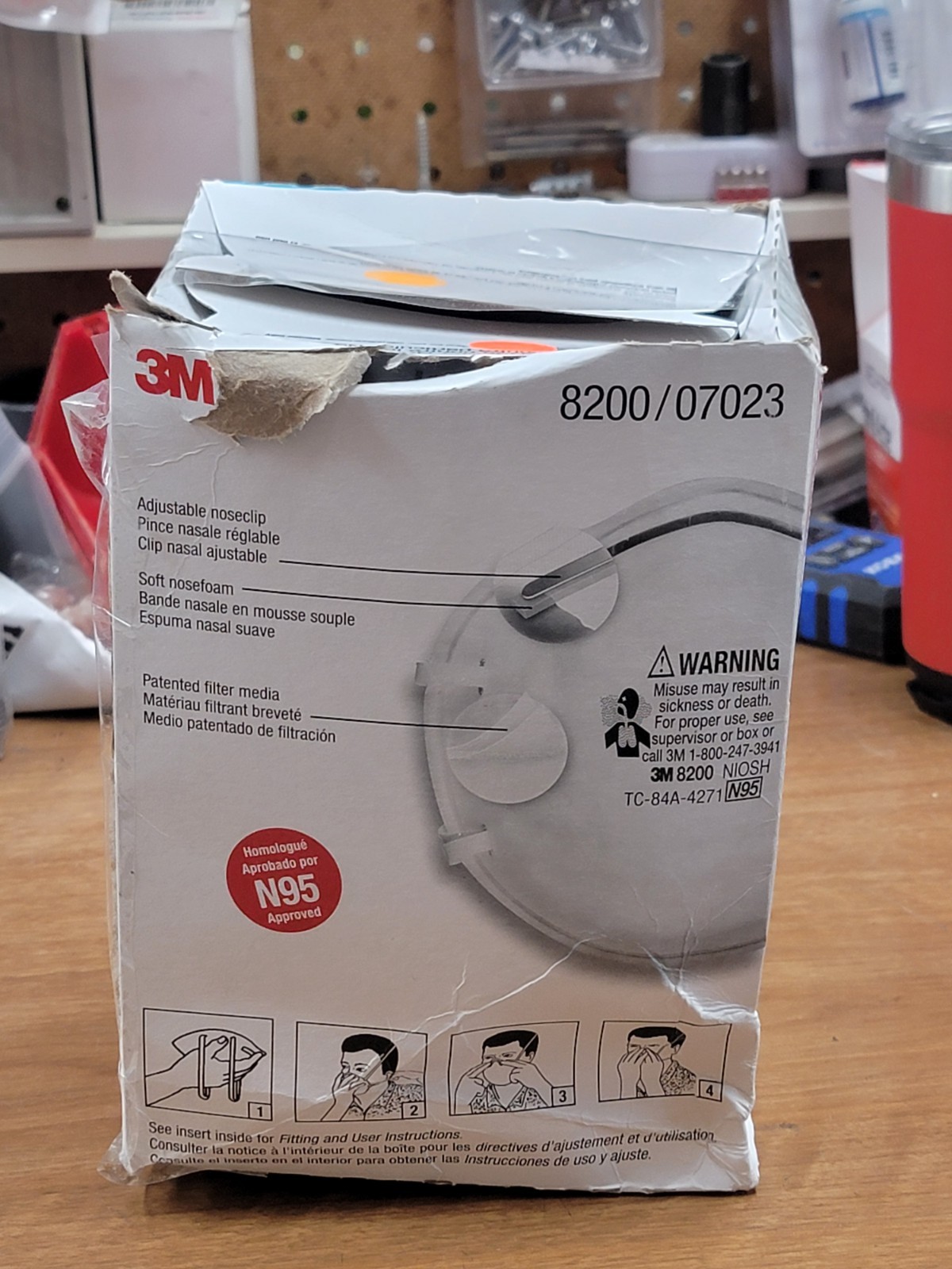 3M ESPE 8200 NIOSH N95 Particulate Respirator Face Masks 20/Pk