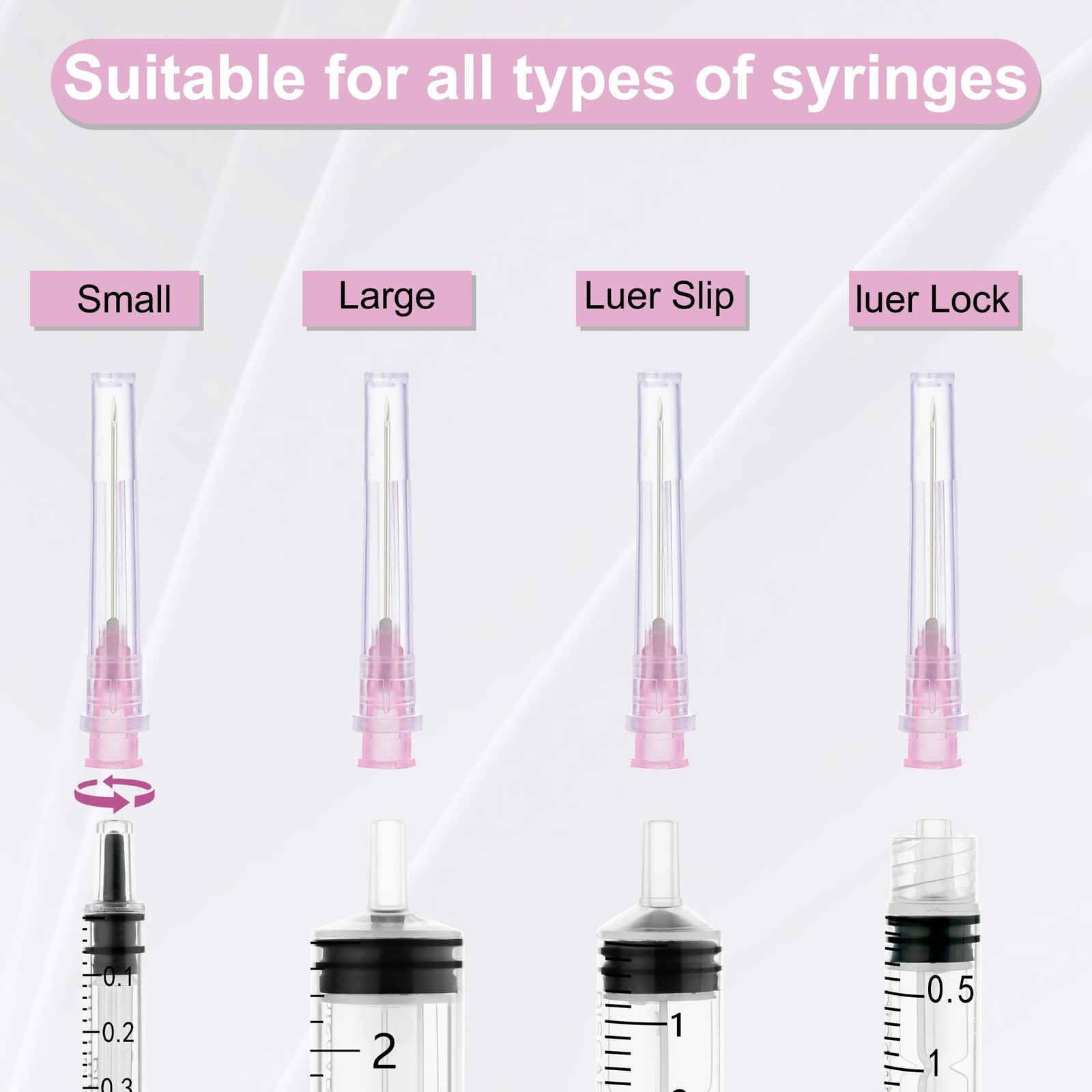 100PCS 18G 1 Inch Luer Lock Dispensing Needles Individually Packed Sterile Pack