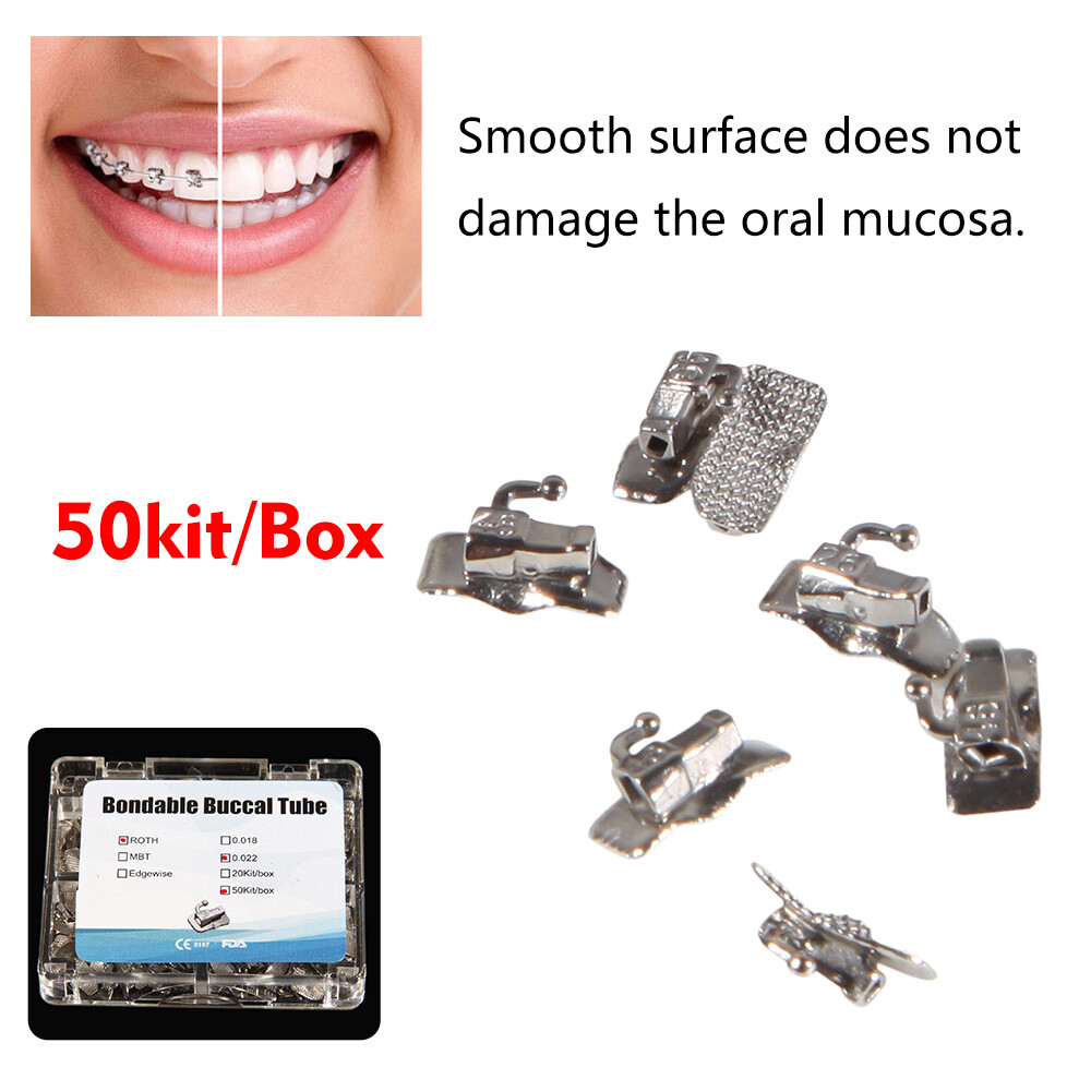 5o set/box Dental Orthodontic Bondable Buccal Tube Roth 022 1st molar CE&FDA OR