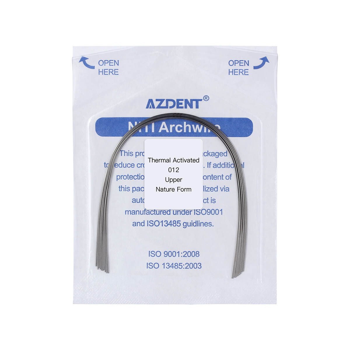 10pcs/kit Dental Orthodontic Heat Thermal Activated Niti Natural Round Arch Wire