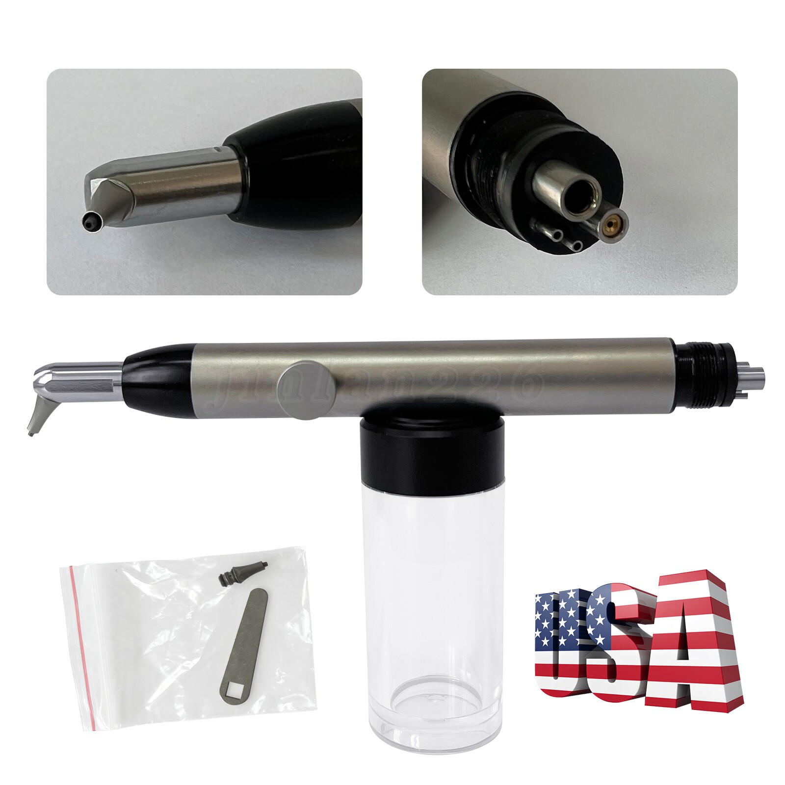 Dental Aluminum Oxide Micro Blaster Air Polisher Abrasion Microetcher w/ Water