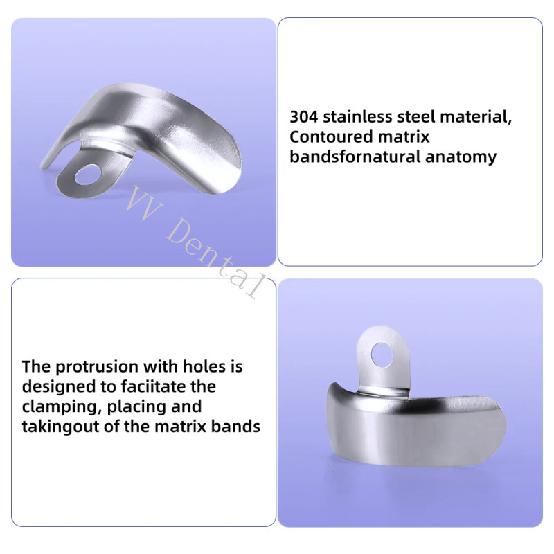 50pcs/box Dental Matrix Bands Palodent Sectional Contoured Matrices Refill
