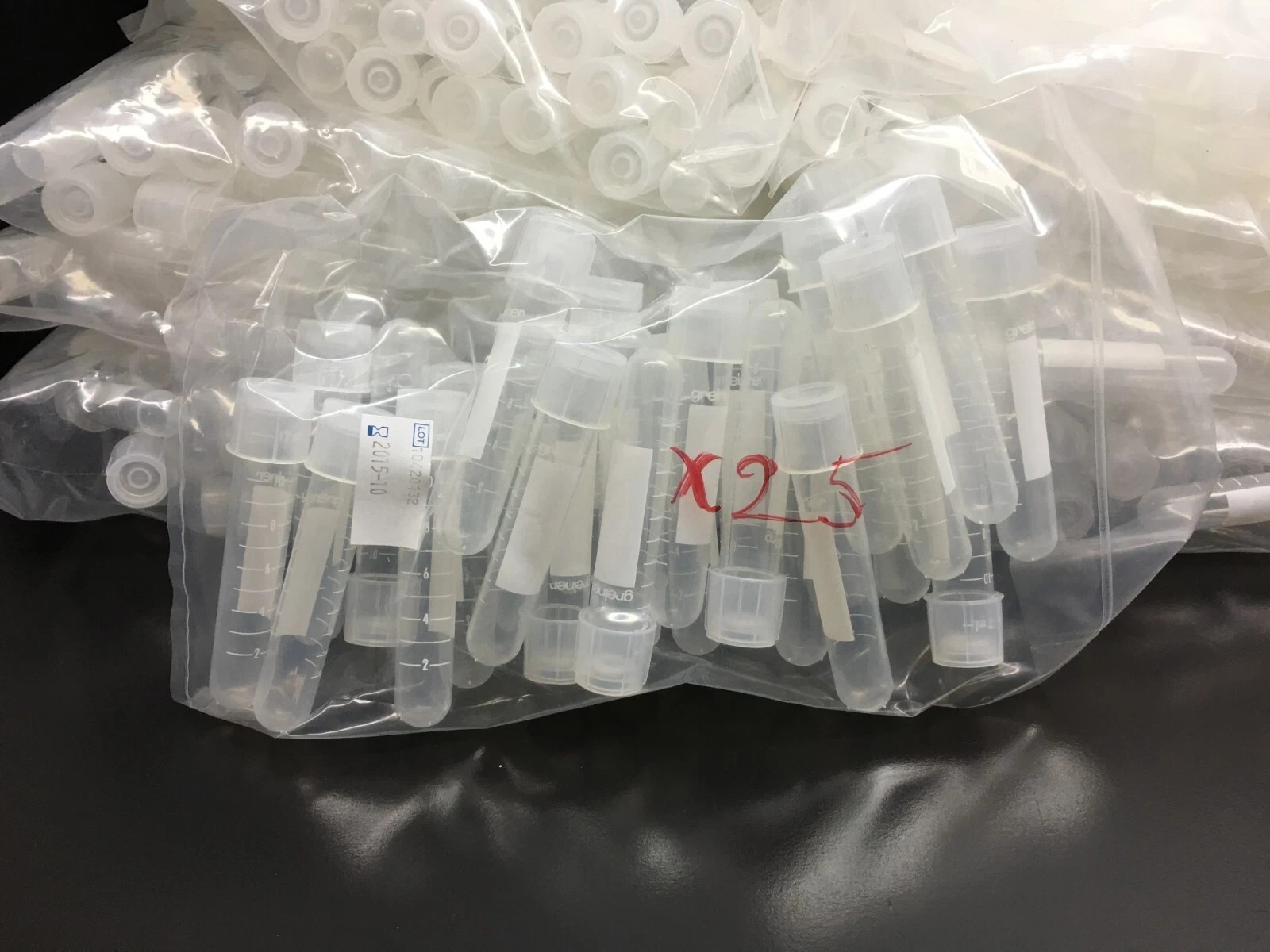 Greiner Bio-One REF 160101 | 12mL PS 16/100 MM ROUND BOTTOM Lot 25 Packs
