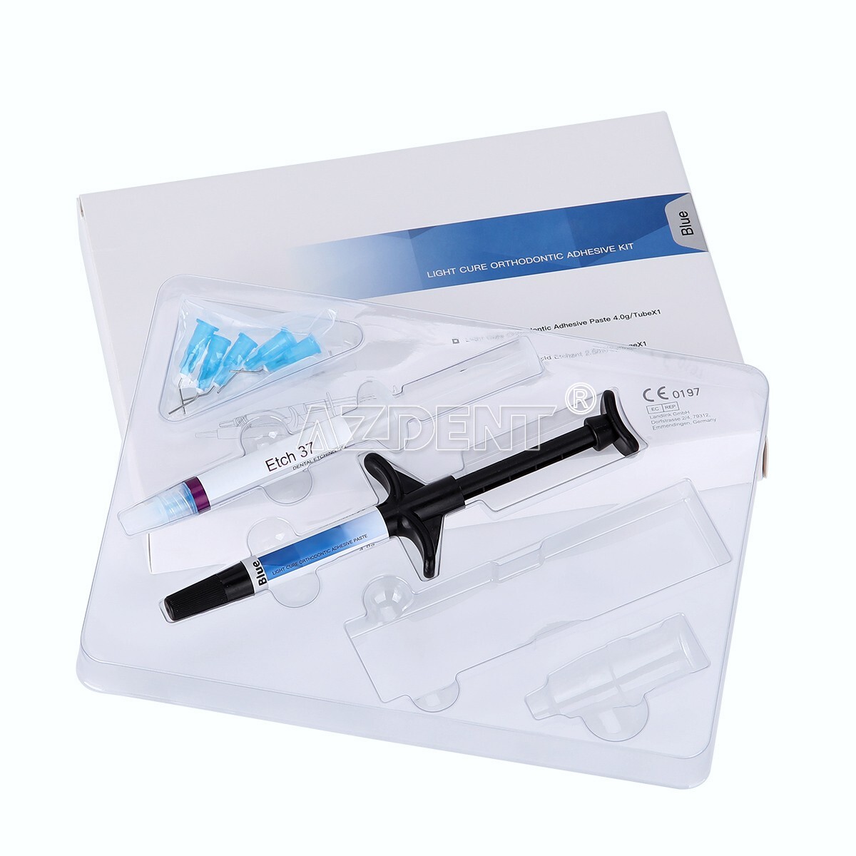 AZ Dental Orthodontic Light Cure Band Cement Adhesive Kit Blue For Bracket