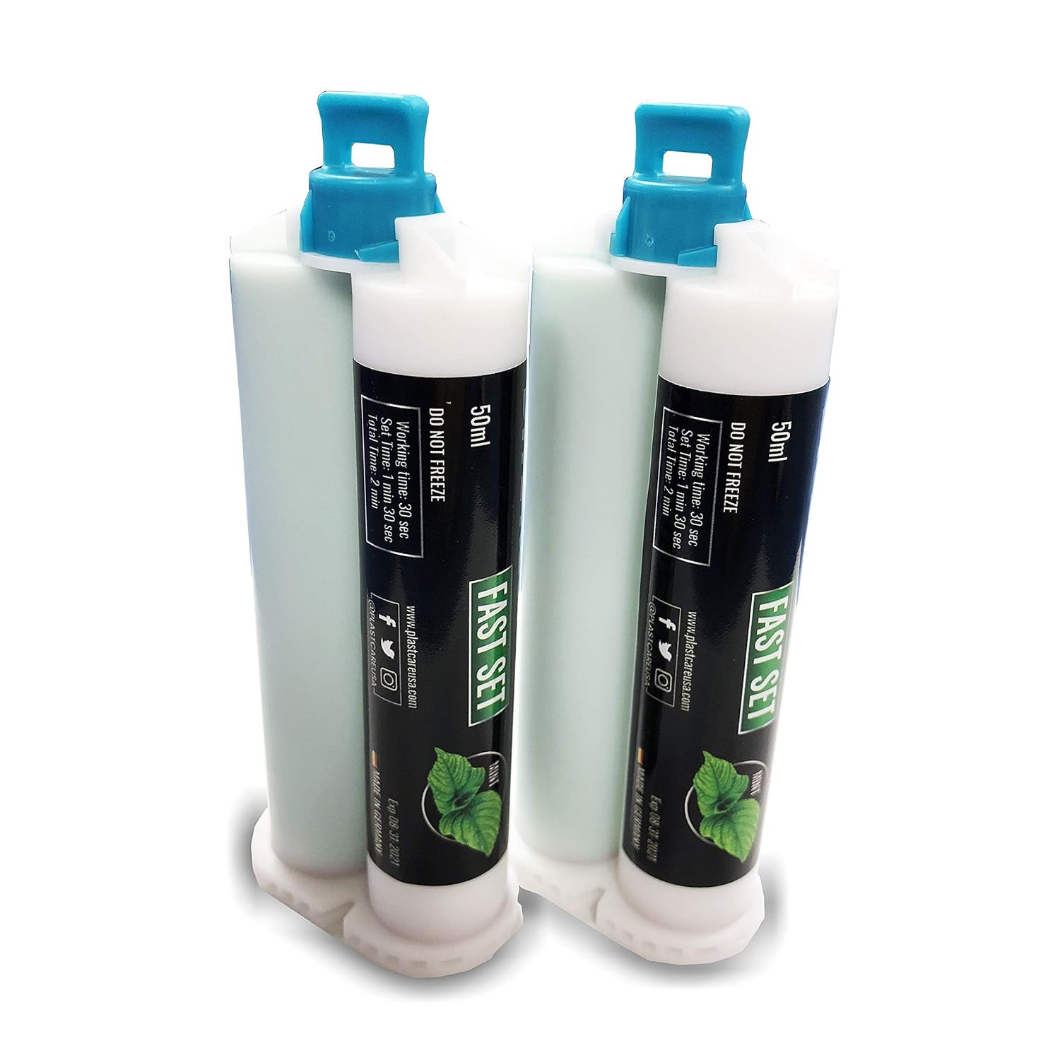 Bite Registration Material, Fast Set, Made in Germany Mint Flavor, Set of 2 50Ml