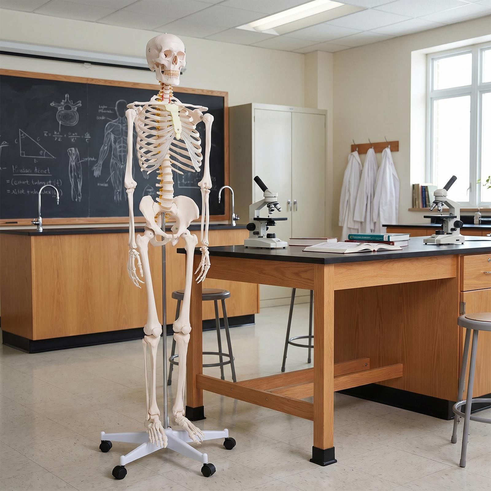 Human Skeleton Model Anatomical Skeleton Life Size with Muscle Points
