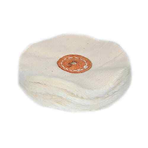 tcs Leather Center Loose Muslin Rag Buff, 4″ x 40 ply, 1/Pk.