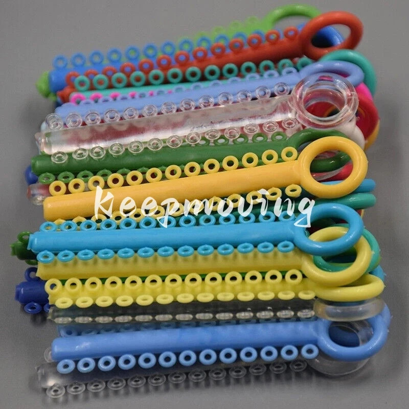 1 Pack 1040 Pcs Dental Orthodontic Elastic Braces Rubber Ligature Ties 37 Colors