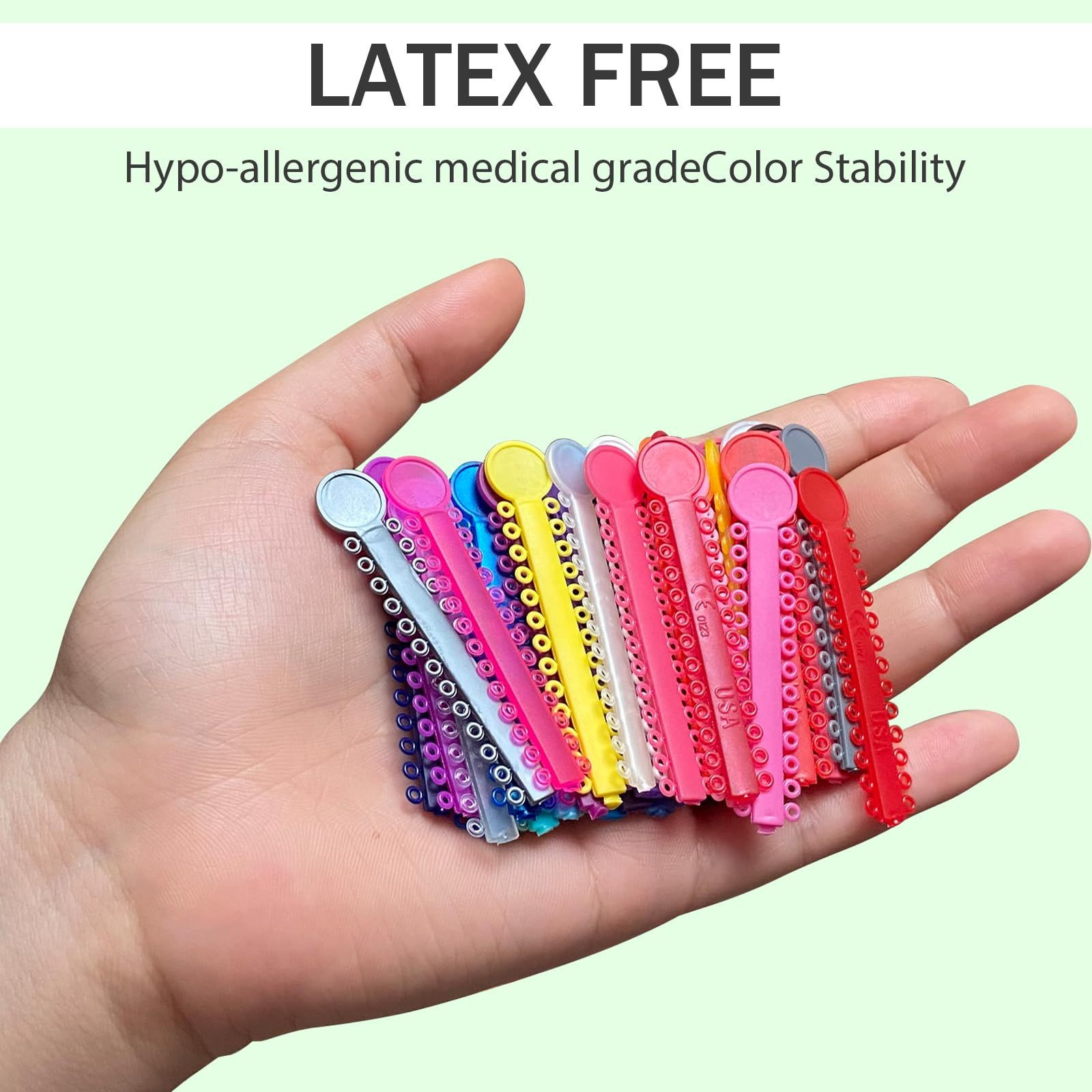 1040 Pcs Multi-Color Rubber Bands, Orthodontic Ligature Ties Kit Multi Color