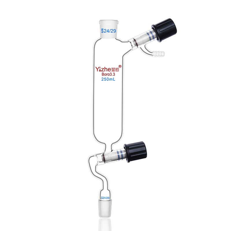 Laboratory Glassware: 250ml-500ml Filling Funnel w/ Vacuum Valve