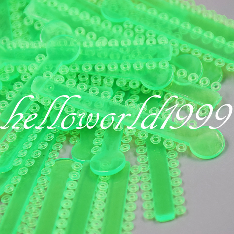 1 Pack 1008 Pcs Neon Green Dental Orthodontics Elastic Ligature Ties Rubber Band