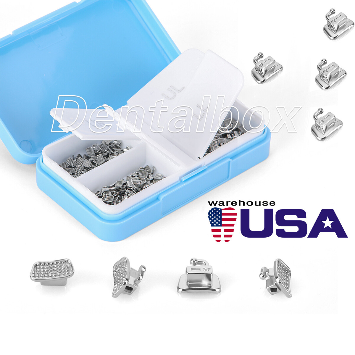 AZDENT Dental Orthodontic 2nd Molar Bondable Non-Conver MBT 022 Buccal Tube