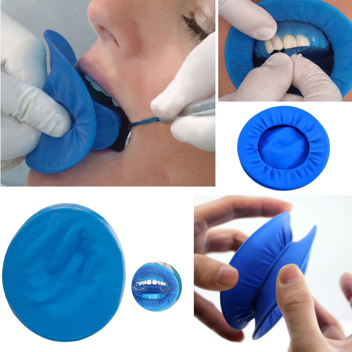 10Pcs Dental Disposable Sterile Rubber Dam Cheek Lip Retractor Opener Latex Free