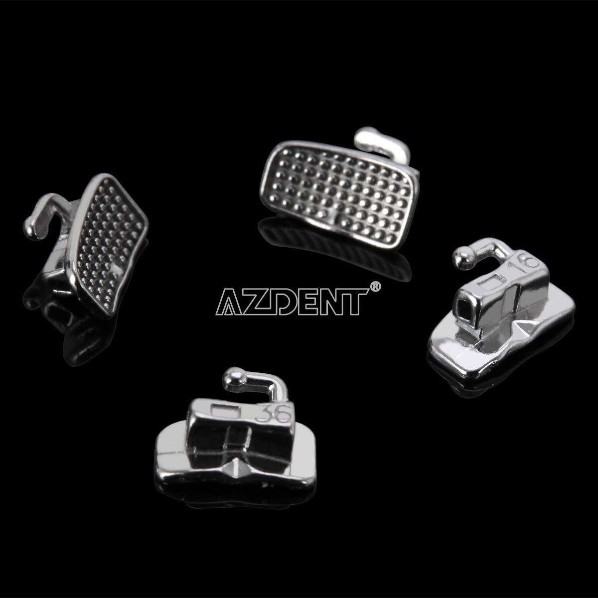AZDENT Dental Orthodontic Bondable Buccal Tubes 1st Molar Roth/MBT 0.22 Non-conv
