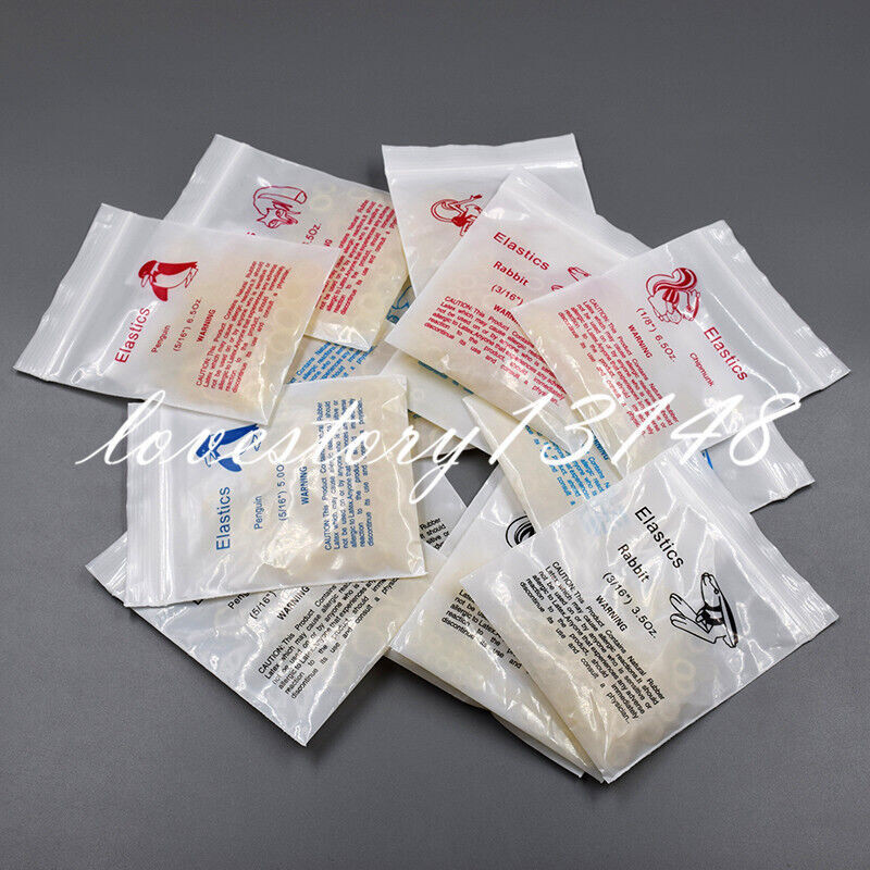 Dental Orthodontic Rubber Bands Elastics Latex Braces 3.5/4.5/6.5Oz 100x/Bag