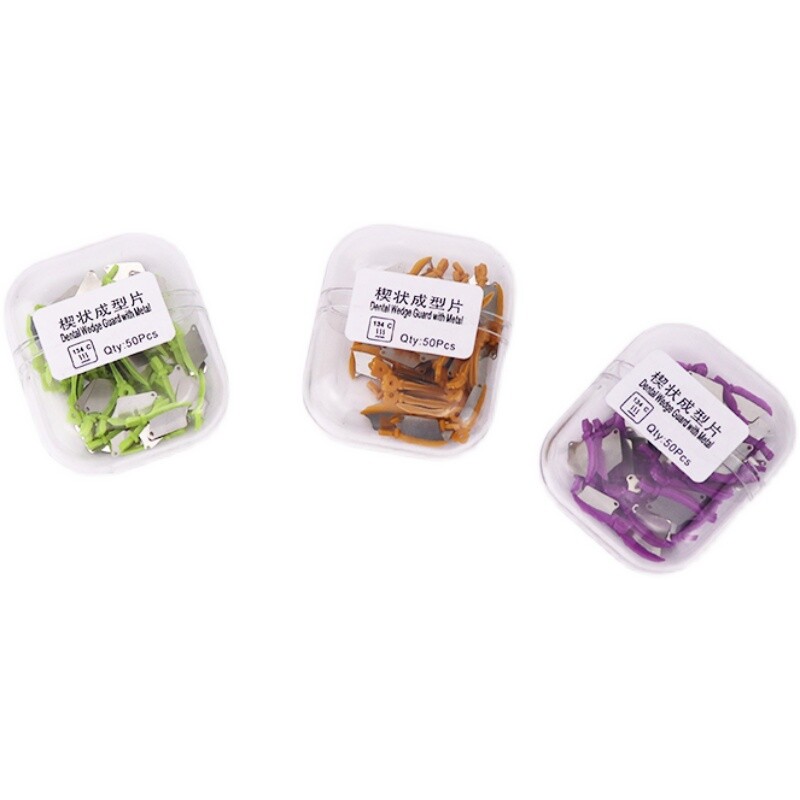 50Pcs/Box Dental Fender Wedges Interproximal Diastema Matrix Blade Guard Gingiva