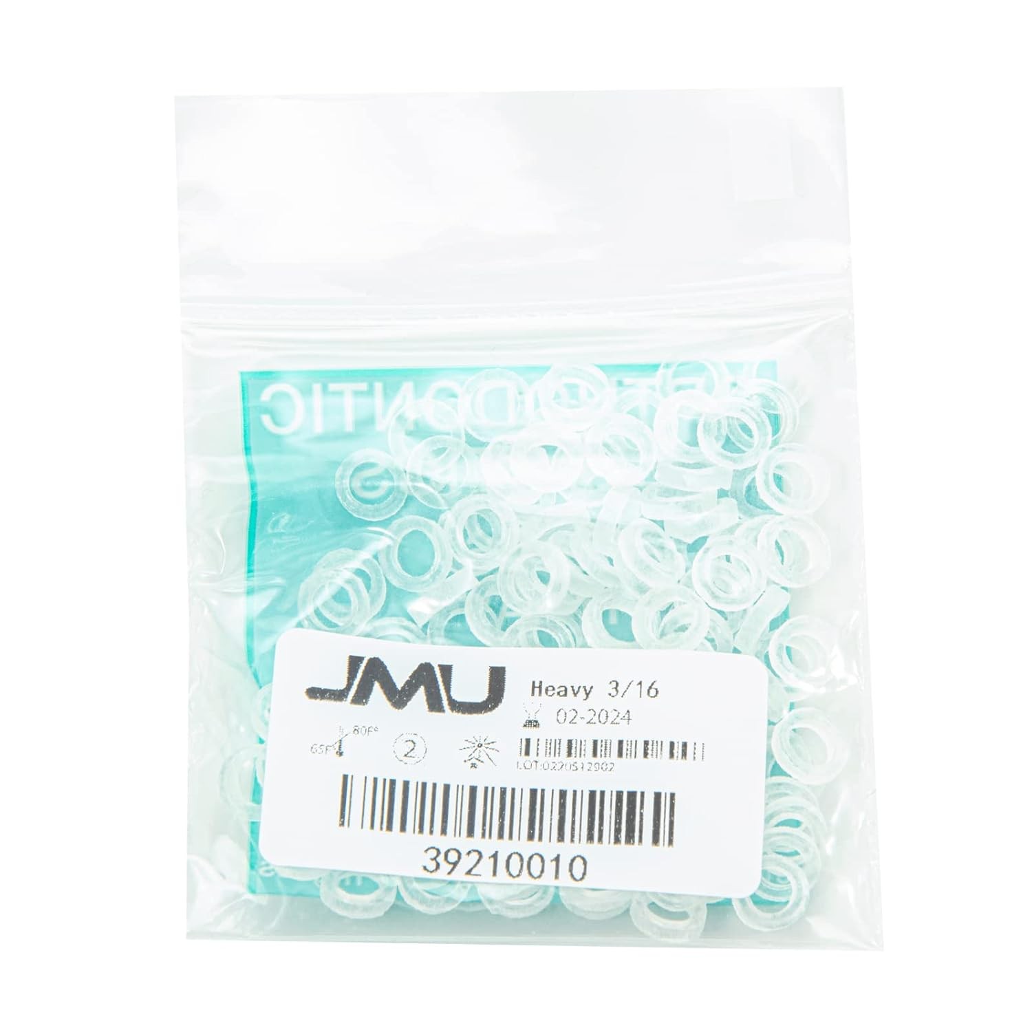 Heavy Duty 3/16 Inch Orthodontic Elastics 100 Pack Intraoral Elastic Bands Clear