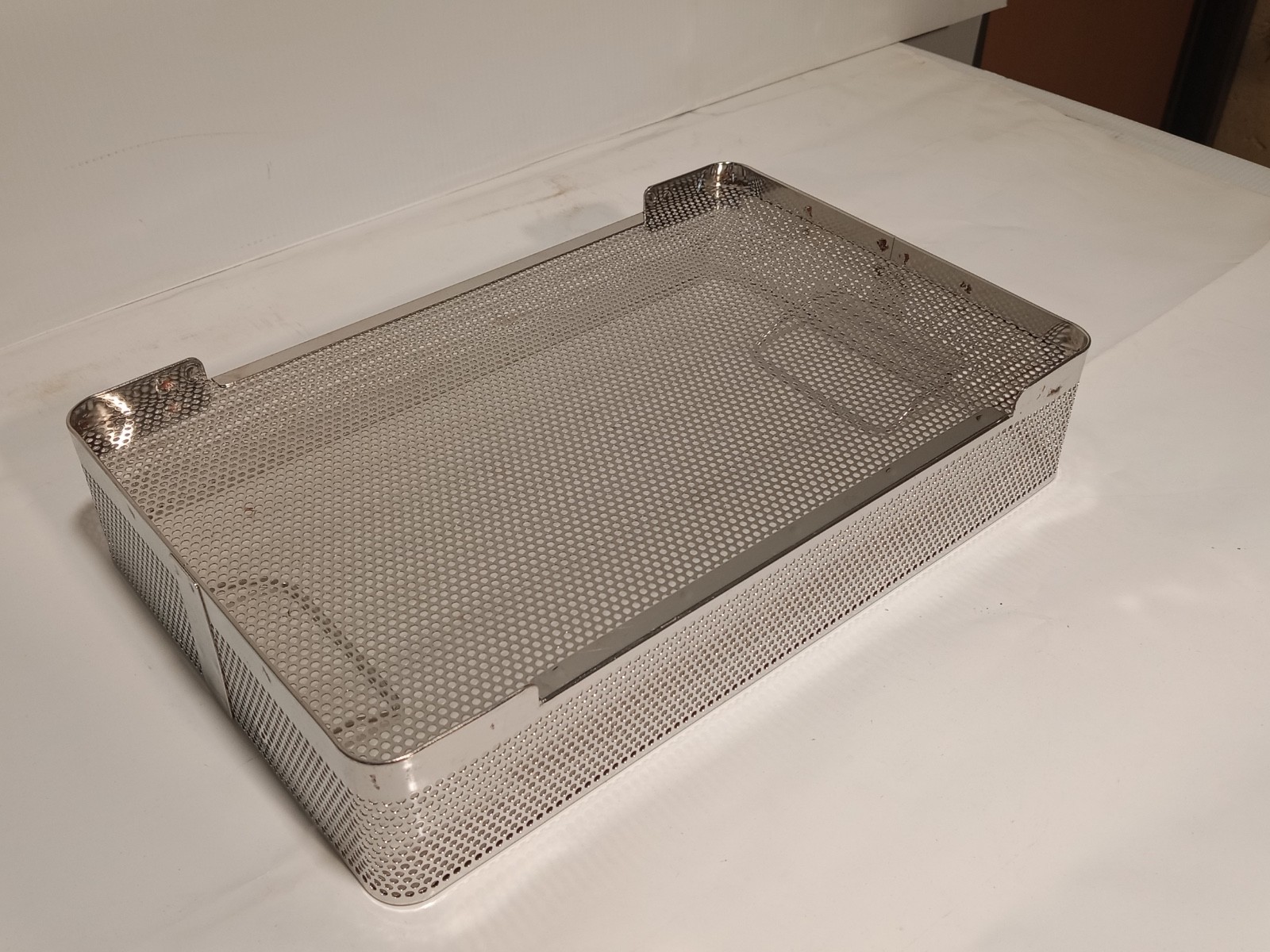 Unbranded Stainless Sterilization Tray Basket Set With Insert And Lid As Shown