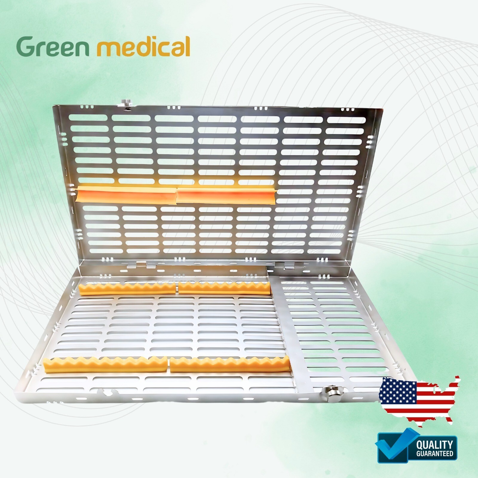 Dental Sterilization Cassette Autoclavable X-Large Cassette (Yellow)