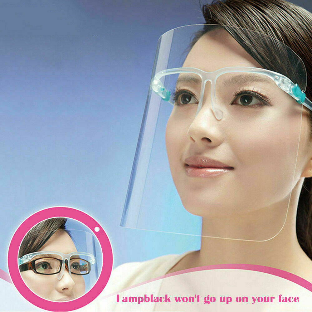 Safety Full Face Shield Mask Reusable FaceShield Clear Washable Face Anti-Splash