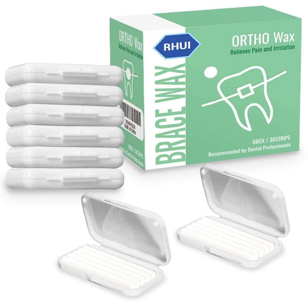 Braces Orthodontic Wax Dental Ortho Wax for Teeth Braces Invisalign, Unscented,