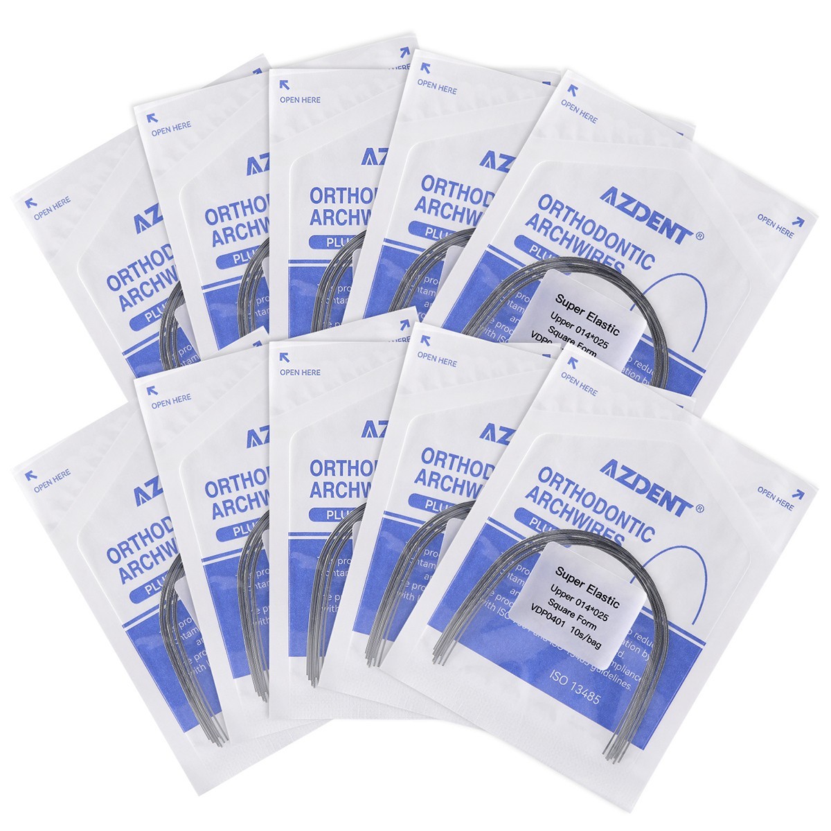 AZDENT Dental Ortho Super Elastic NiTi Archwire Rectangular Square/Ovoid/Natural