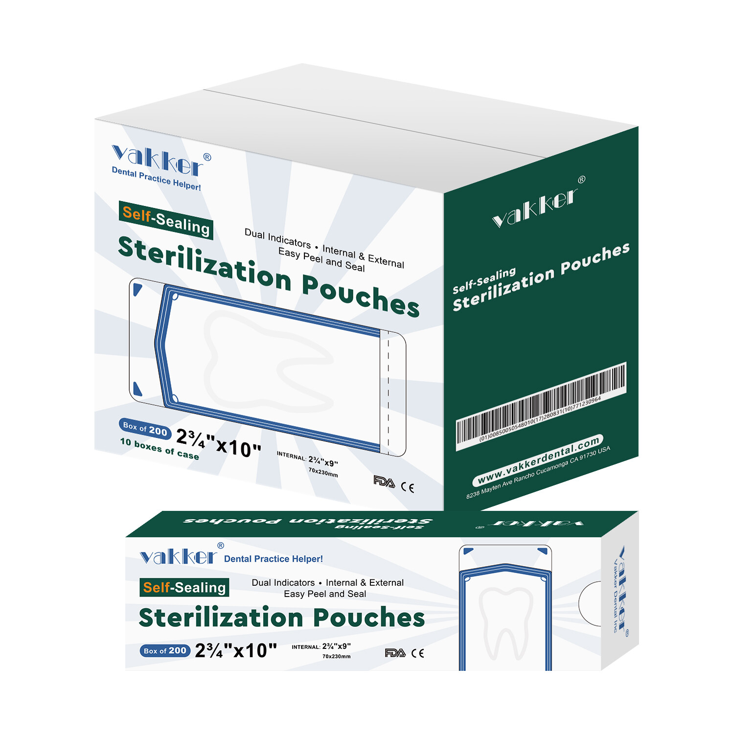 All Size Dental Self Seal Sterilization Pouches Autoclave Sterilizer Bag FDA