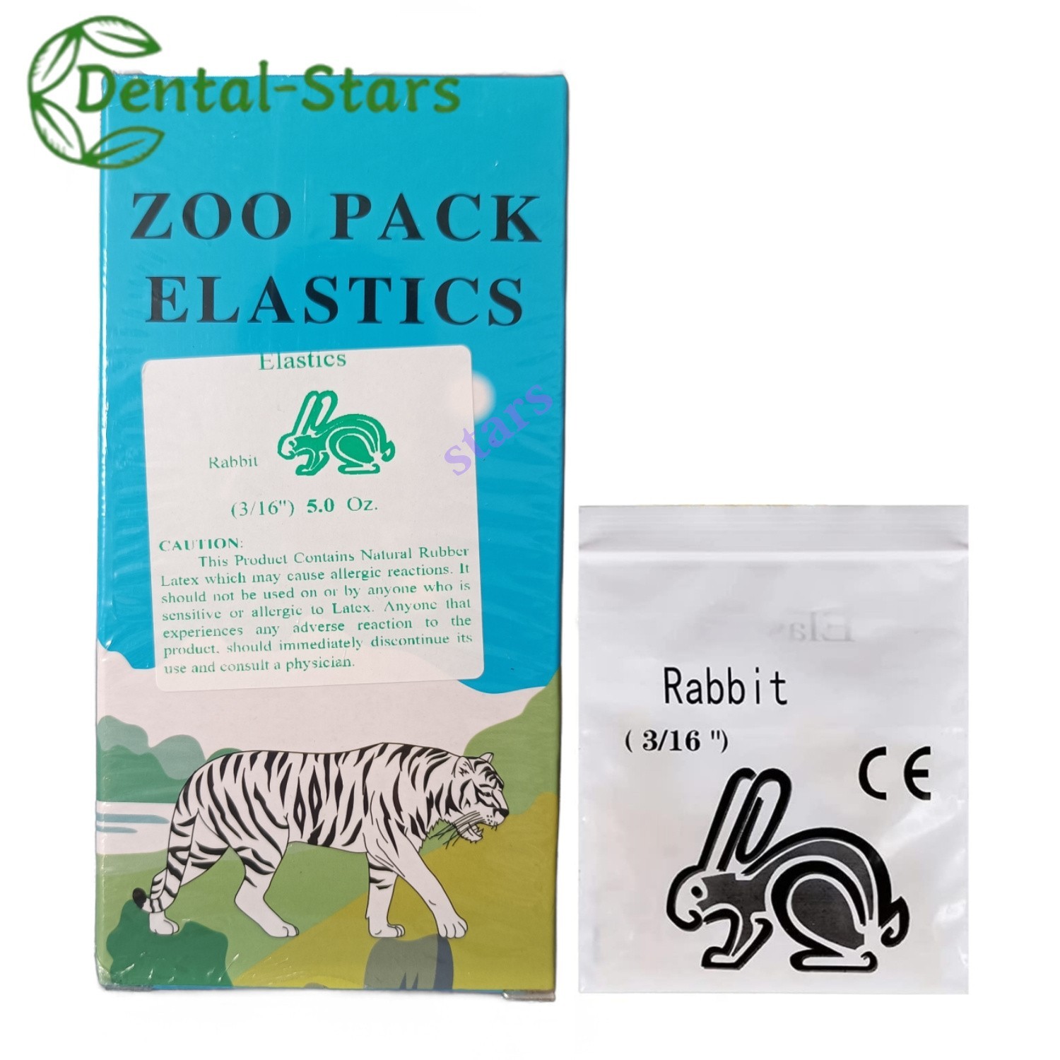 5000Pcs Dental Orthodontic Zoo Elastics Rubber Bands Latex Braces 3.5/5.0/6.5 OZ