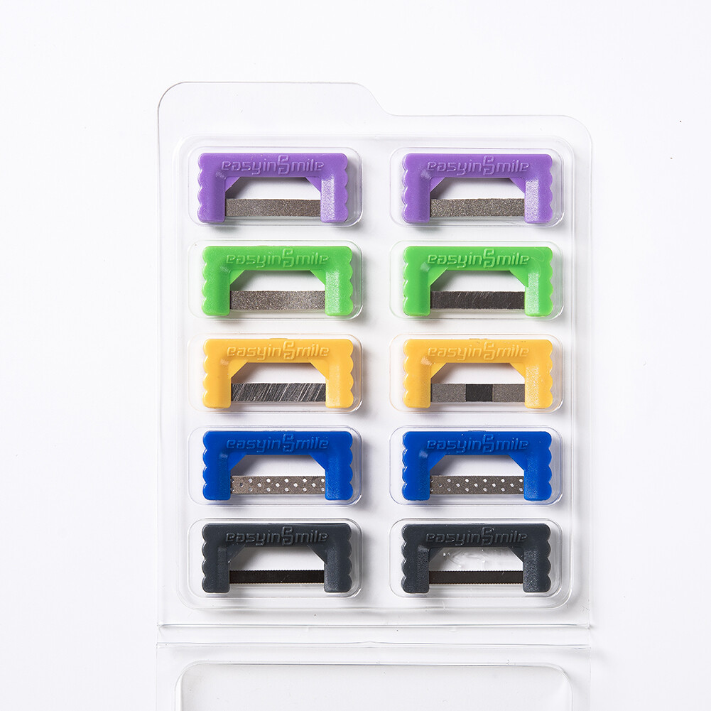 10Pcs Dental Orthodontic IPR Strips Interproximal Enamel Reduction Polish Strips