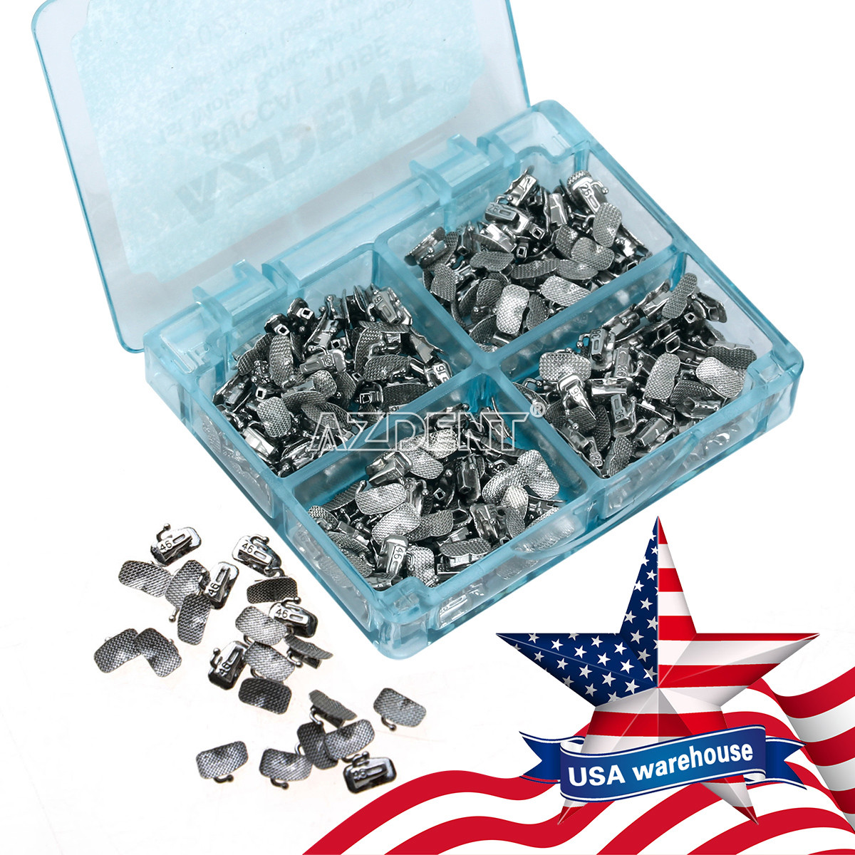 1 Pack AZDENT Dental Orthodonic 1st Molar Buccal Tube Split Bondable Roth 0.022