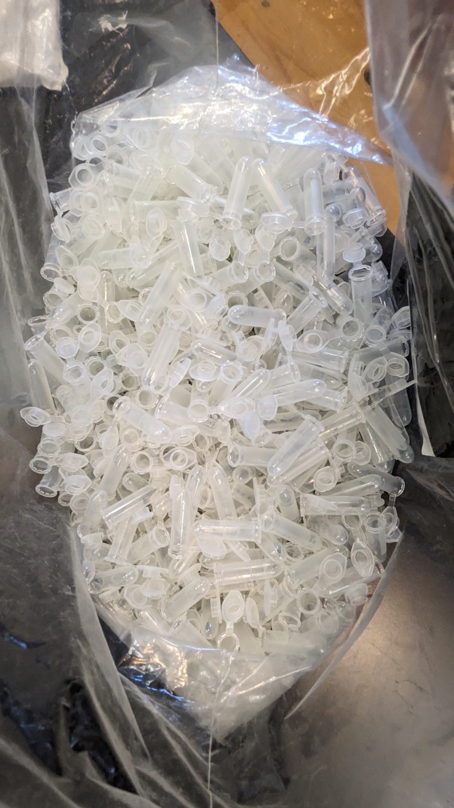 Lot of ~175 2mL Polypropylene Microcentrifuge Tubes Snap Cap Open Box, NOS