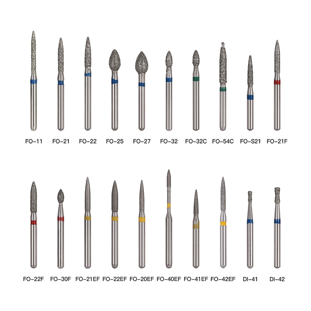 50PCS AZDENT Dental Diamond Burs Drill FG For High Speed Handpiece 5pcs/box