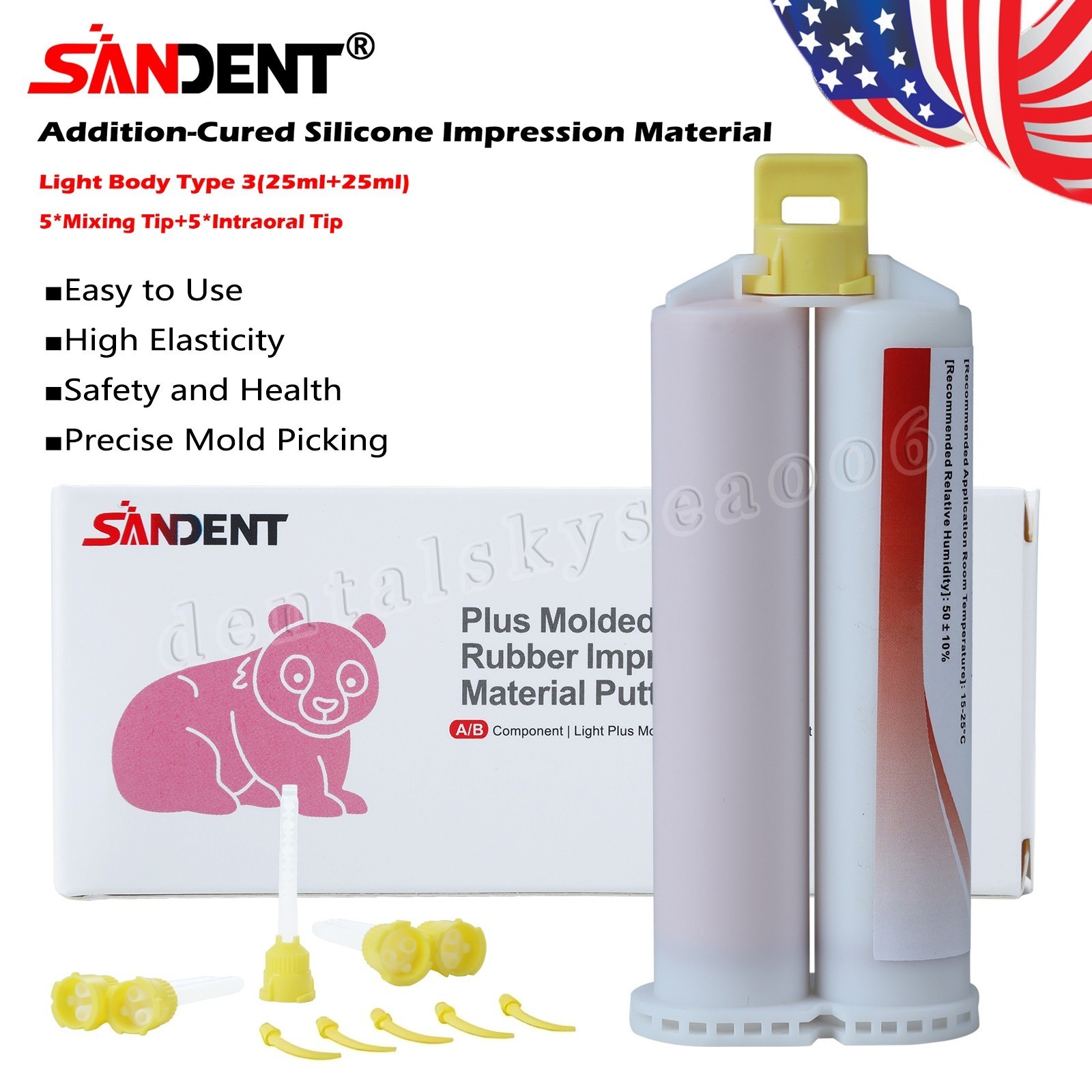 Dental LIGHT BODY REGULAR Set VPS PVS VPS Impression Material 50ML Cartridges