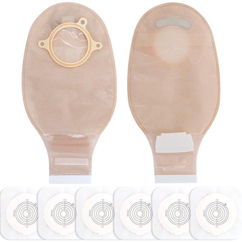 Suconbe Ostomy Supplies 21Pcs Colostomy Bag Hook-And-Loop Closure- 15 Pcs Two