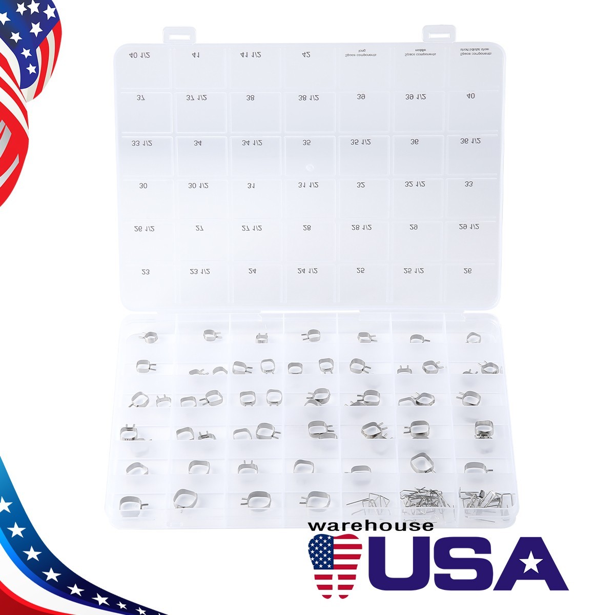 64pcs DENTAL Anterior Transparent Crowns № 1.910 CLEAR COLOUR Free Ship