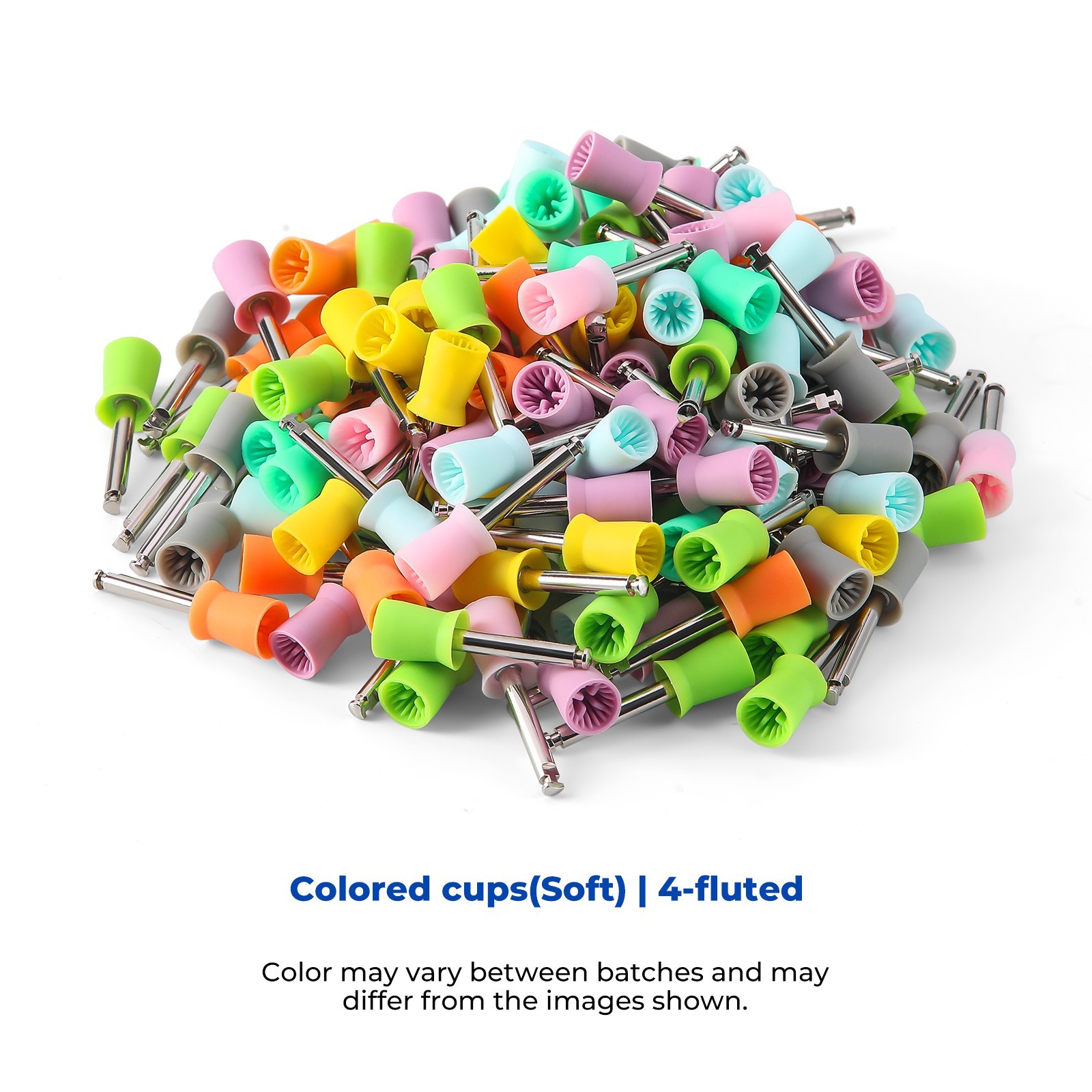 JMU Dental Prophy Cups Latch / Screw Type Four Pages Soft Polishing Cup 144pcs