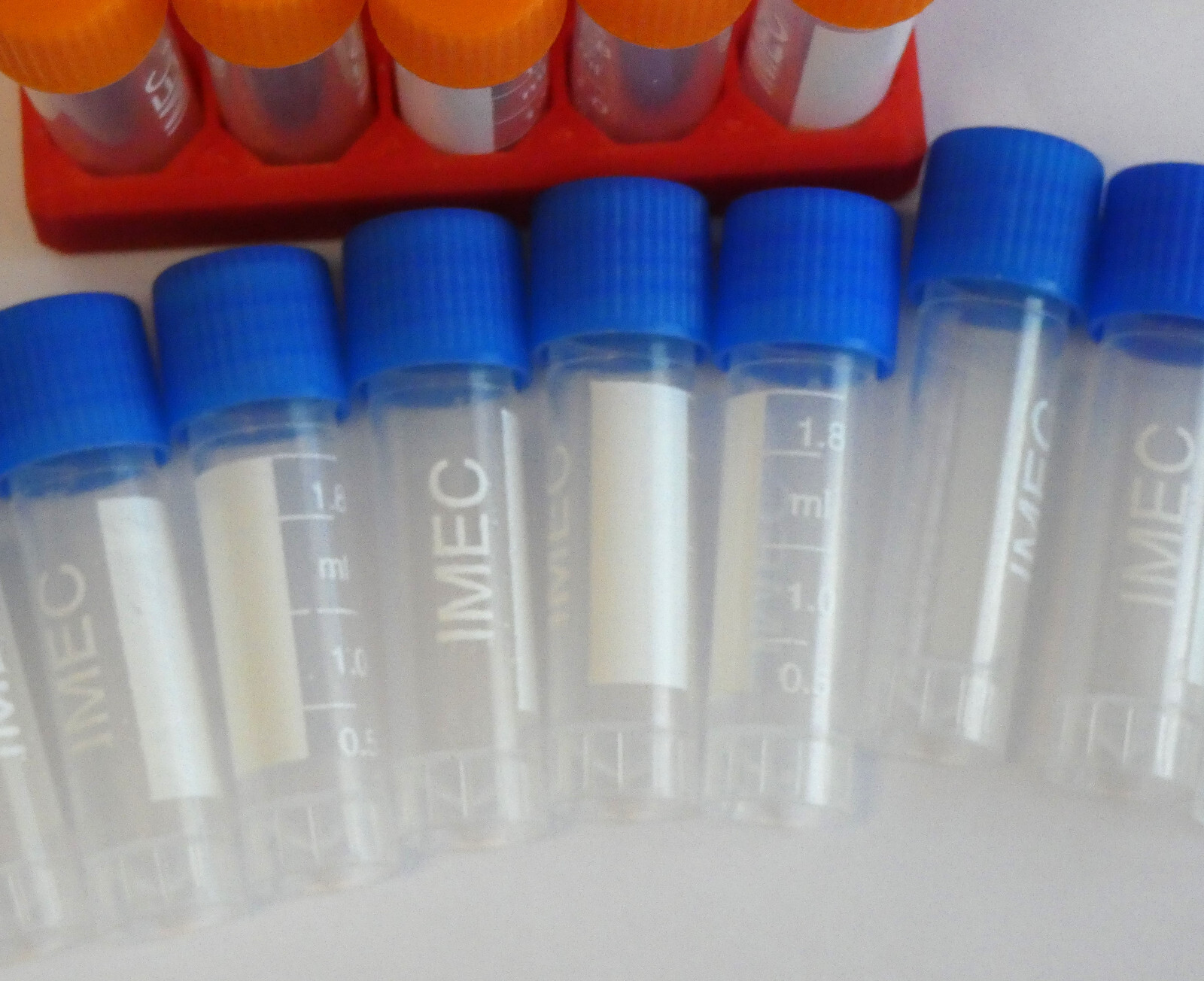 20 cryotubes cryogenic tube screw cap microtube 2 ml 1.8 marking free rack stand