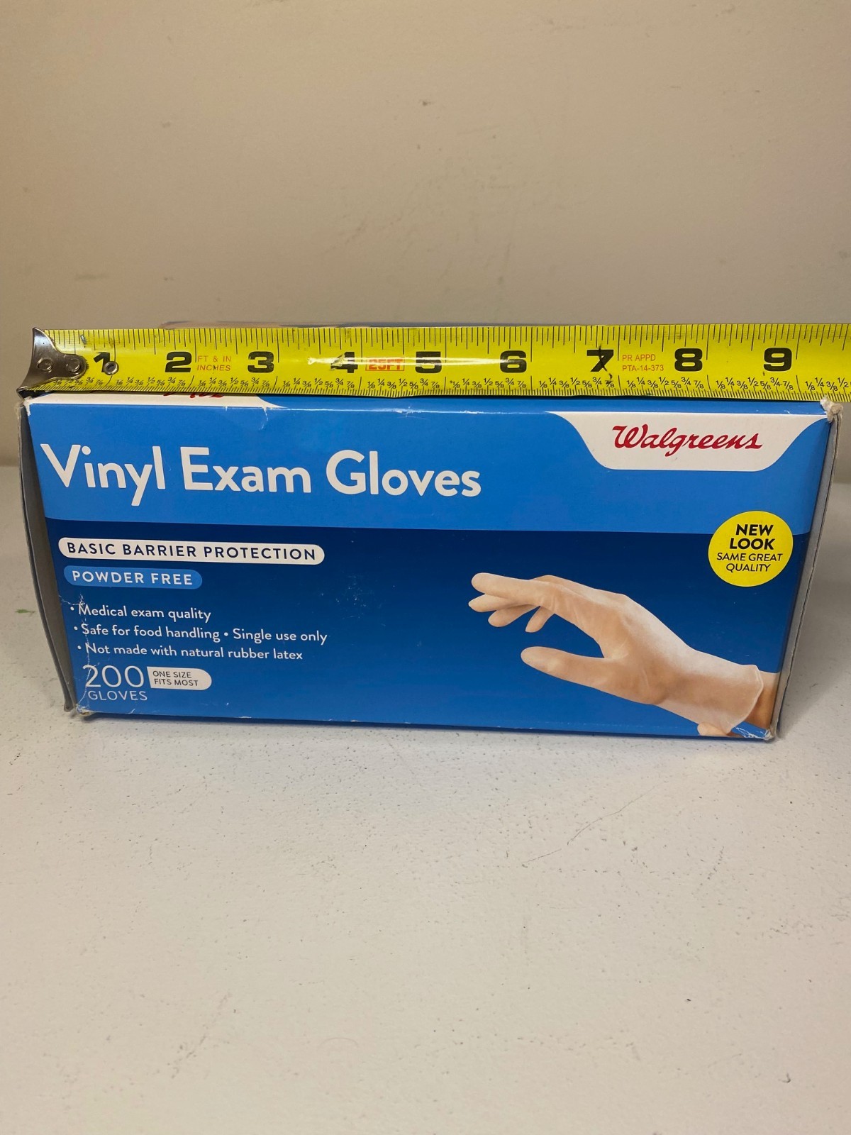 New Walgreens Vinyl Exam Gloves Powder Free One Size Fits Most 200 Count PVC