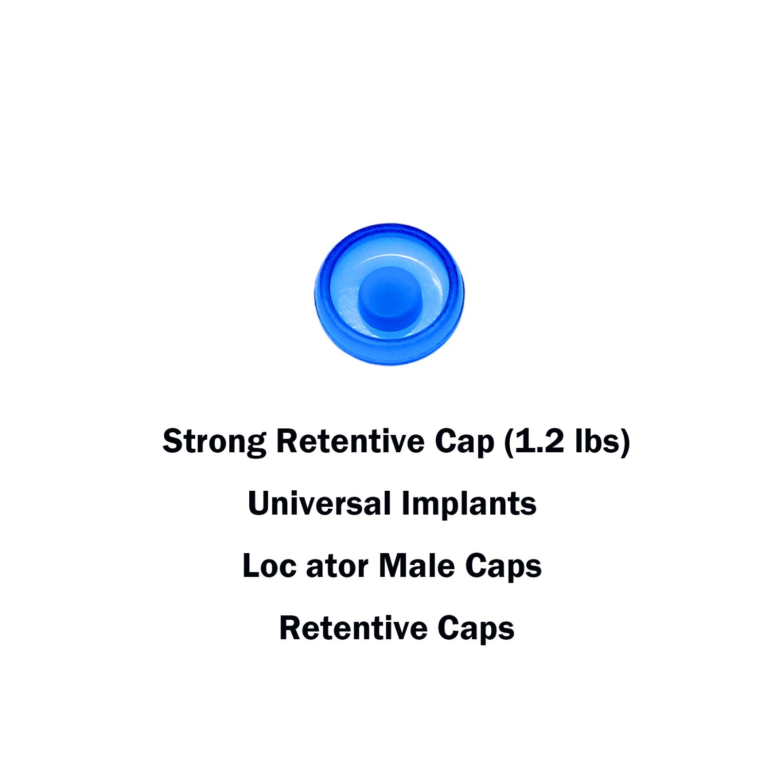 Dental 1.2lbs 2.4lbs Metal Universal Implant Retention Locator Caps Replacement