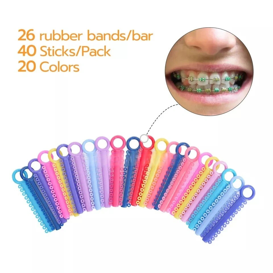 1040Pcs Dental Ortodoncia Ligature Ties Elastic Rubber Bands Ligaturas Bandas