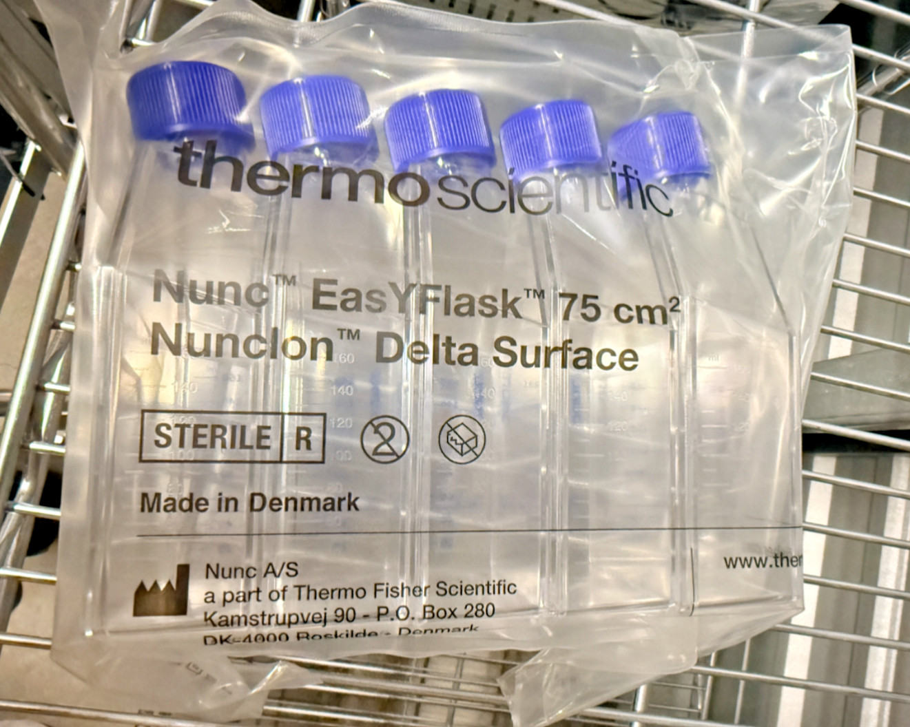 100- Thermo Scientific 156499 Nunc EasYFlask 75 cm2 Nuncio Delta Surface 20 PKS