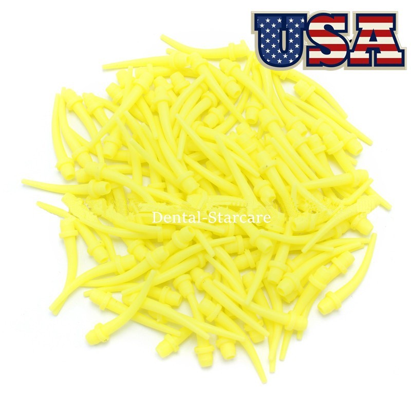 50 Pcs Dental Mixing Tips For Impression Material Tips Long/Short 1:1 Ratio USA