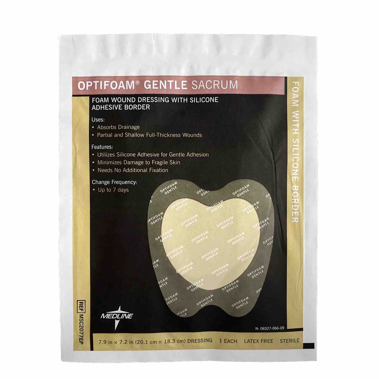 Optifoam Gentle Silicone-Layered Foam Dressing, 7.9”x 7.2”, Sacrum (1 PAD)