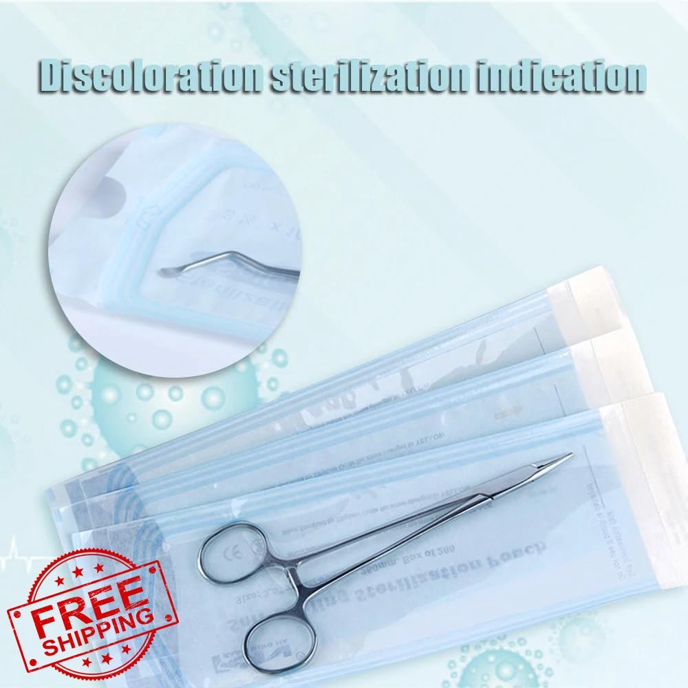 Yuelong Sterilization Pouch Bags 2.25″ x 5″ 200 Pcs