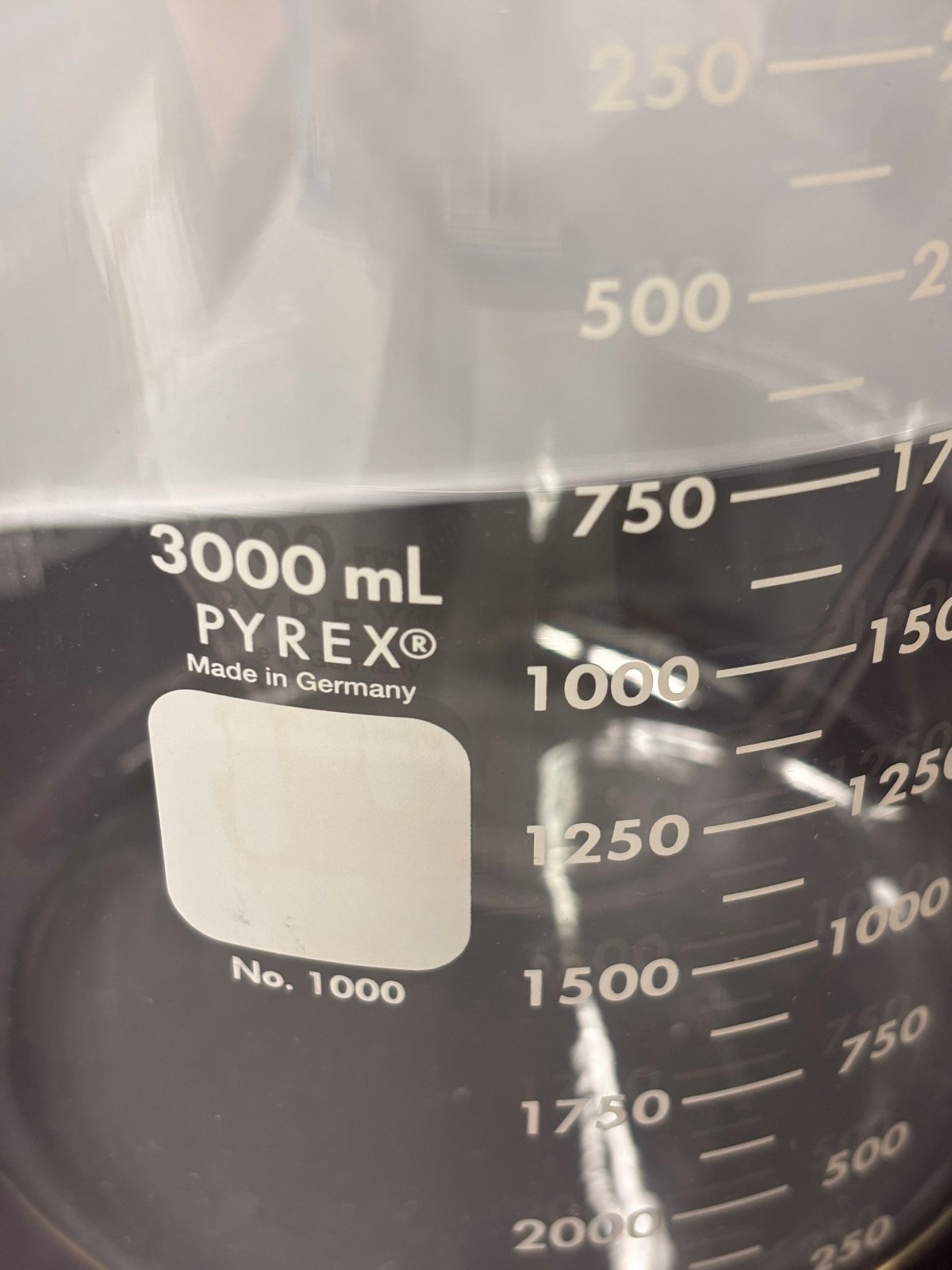 Pyrex 3000mL Glass Beaker No. 1000 Made in Germany Lab Griffin Style 3L