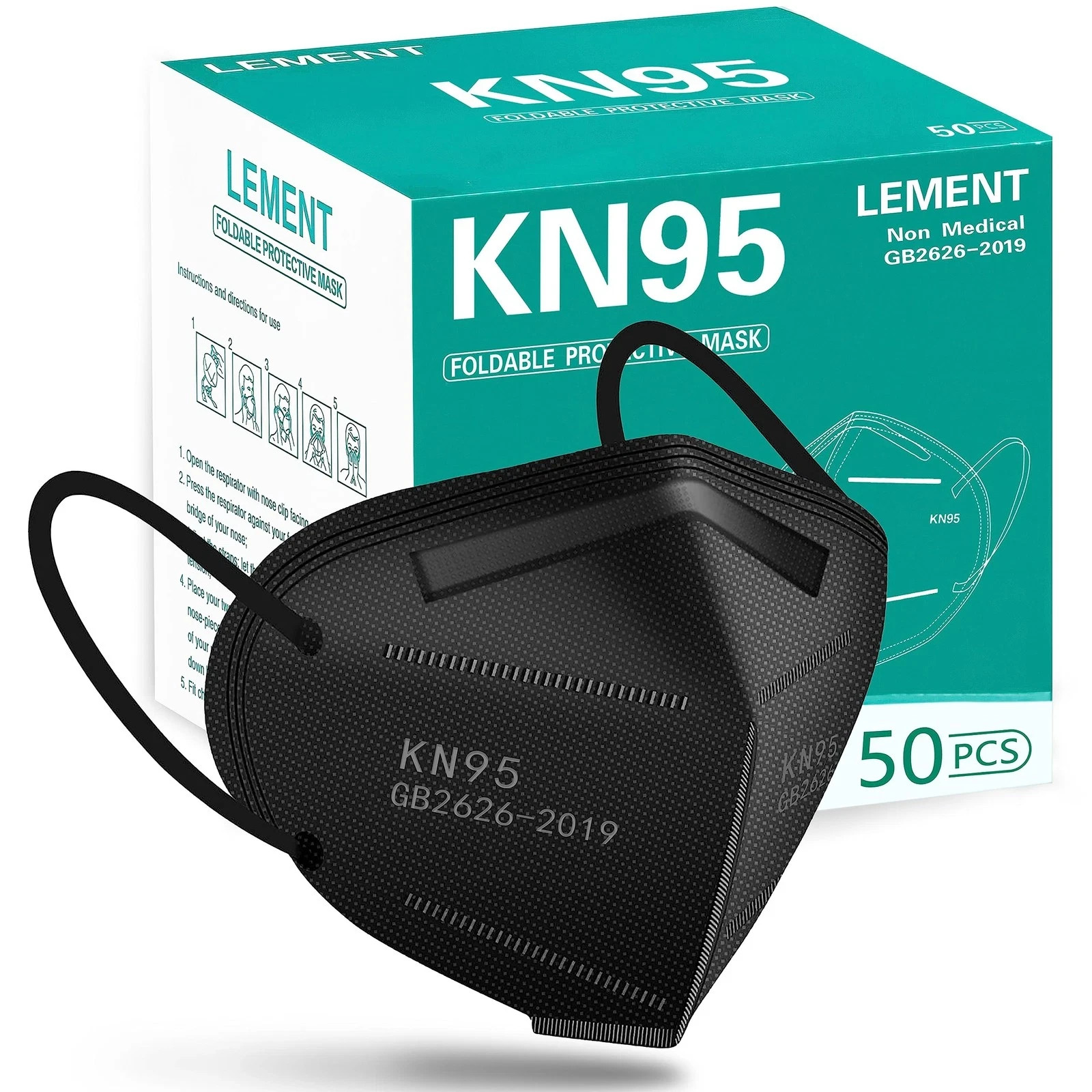 YUEN TAM KN95 MASK 25 COUNT (SLIM SIZE) BLACK