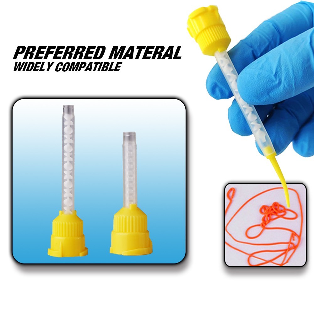 100Pcs Dental Mixing Tips Impression HP Tips 1:1 for Light Body USA