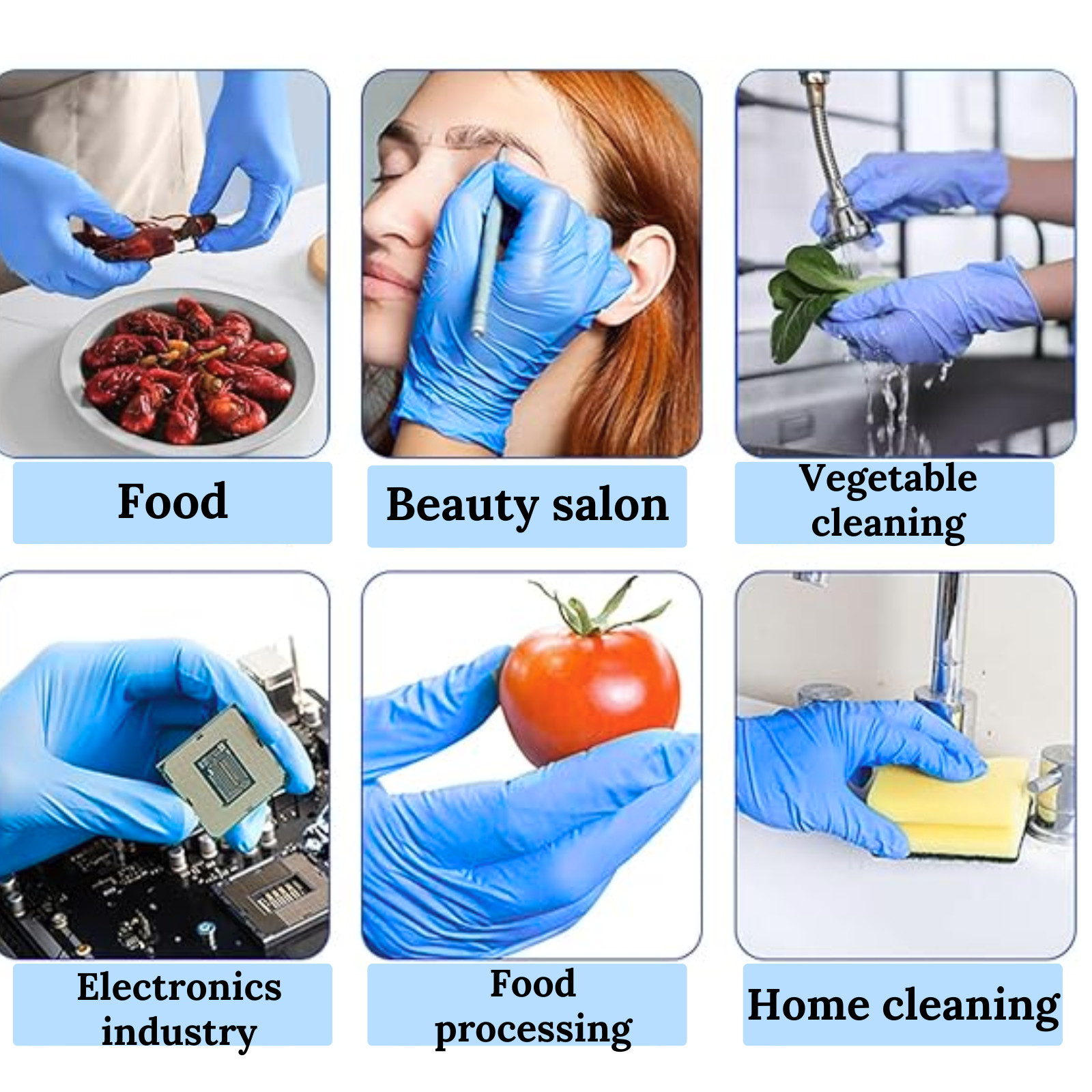 Dentistry Nitrile Exam/Medical Gloves Latex & Powder-Free Non-Sterile Textured